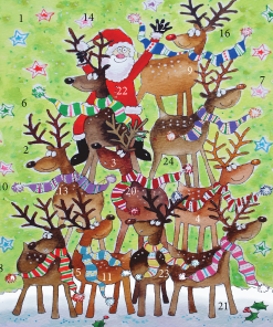 Reindeer Stack Advent Calendar Card - Case of 5 - ADC001