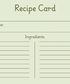recipe cards case of 1 sp02