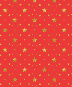 gold stars on red gift wrap xgw04