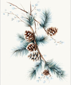 christmas foliage notelets